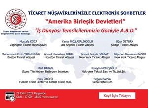 TİCARET MÜŞAVİRLERİMİZLE ELEKTRONİK SOHBETLER | AMERİKA BİRLEŞİK DEVLETLERİ